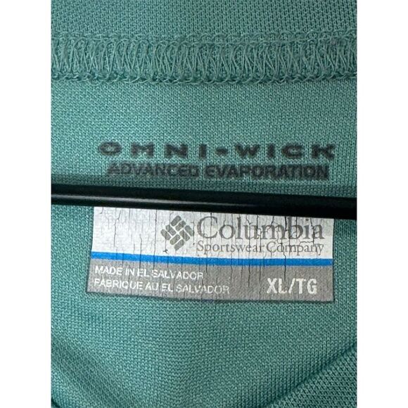 Columbia Omni-Wick Green T-Shirt Mens XL Moisture Wicking Performance Tee Active - Picture 5 of 7